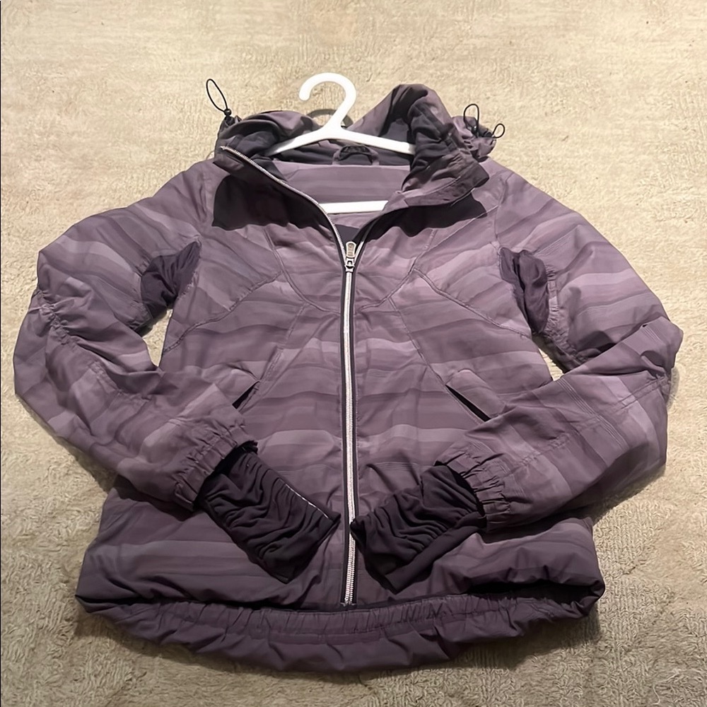 lululemon athletica grayish Purple Striped Jacket